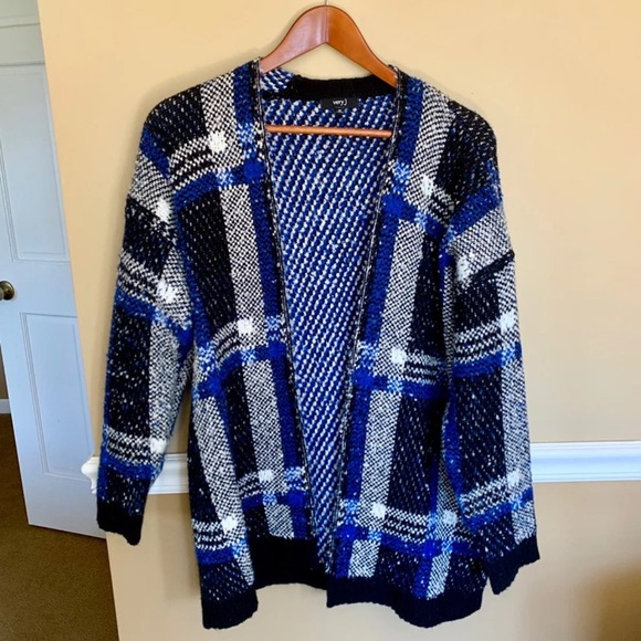 Very J Sweaters - Very J Plaid Knit Sweater
